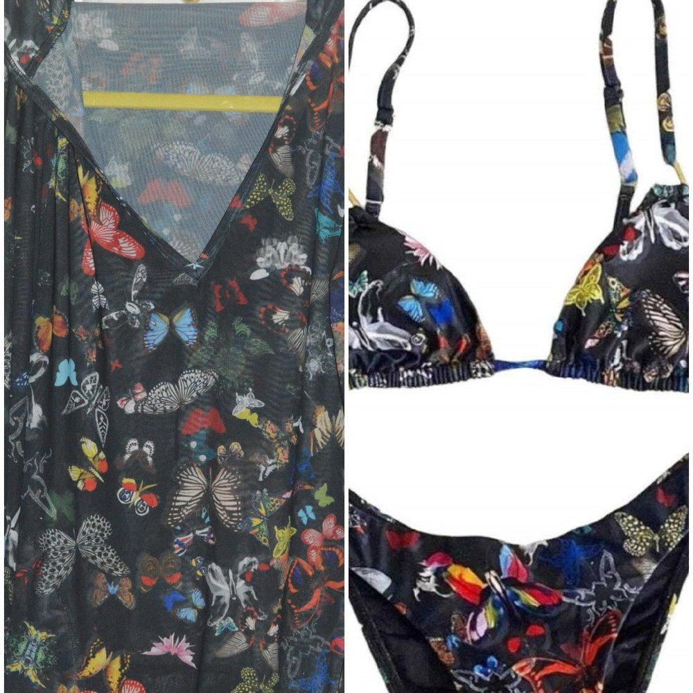 Swiminsta X Christian Lacroix Butterfly Bikini and Coverup